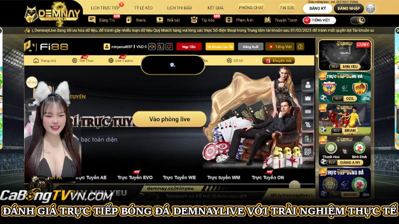 Đánh giá trực tiếp bóng đá Demnaylive với trải nghiệm thực tế